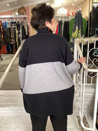 SELTIC SWEATER Cardigan - BLK CHARCOAL