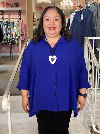AIRFLOW BUTTON SHIRT-ROYAL BLU