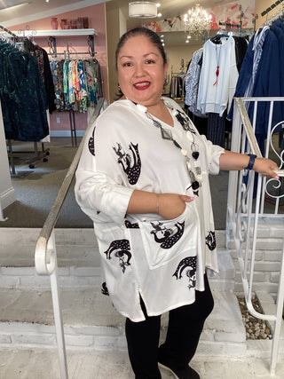 V 2 PKT Tunic – TG White