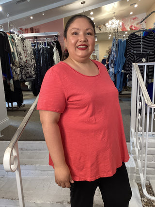 S/S TEE TOP - APPLE RED
