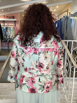MINT PRINT PORTRAIT BLOUSE