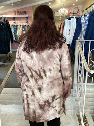Cowl Pocket Top - Crystal Taupe