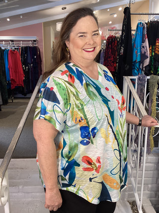 CAP V-NECK TOP - LEMONADE