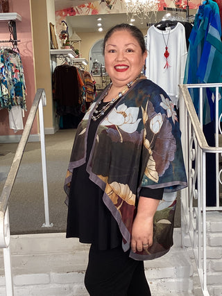 Silk Short Kimono - Meditation