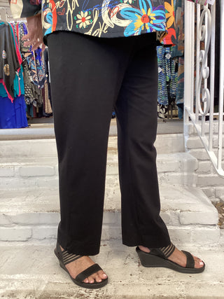 SLIM ANKLE POCKET PANT-JET BLK