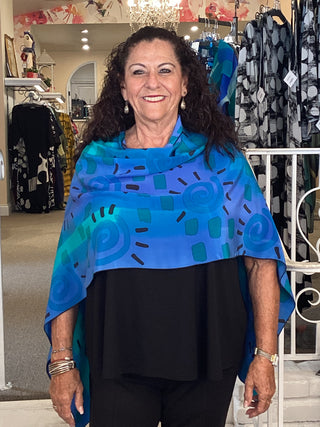SCONCHO CREPE - BLUE/TURQ