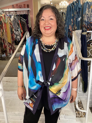 Silk Long Kimono - Rain or Shine