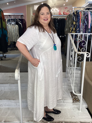 PATCH DRESS - WHITE