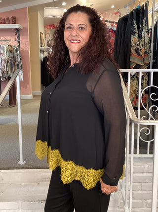 EJ323O ORNATE CHIFFON CARDI