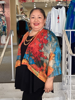 SILK KIMONO JKT - GLADE