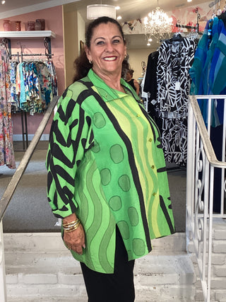 ISSEY SILK SHIRT - LIME WHY NOT