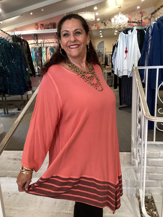 Tunic with Stripe - Ketchup