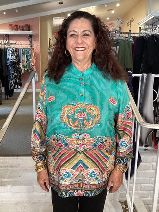 MANDARIN-ROYAL EMBROIDERY ROBE