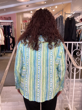 CRINKLE COTTON SHIRT - ALOE