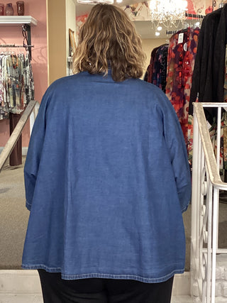 ST907D DENIM BUTTON TOP