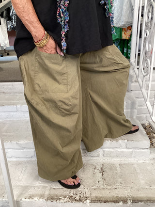 2 POCKET PANTS - OLIVE
