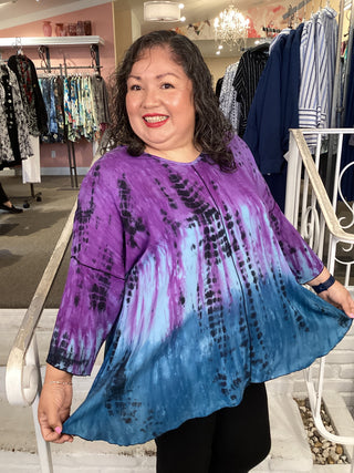 3/4 KIANA TOP - DD PURPLE