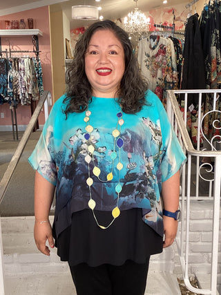Silk Overlay Top - Daydream