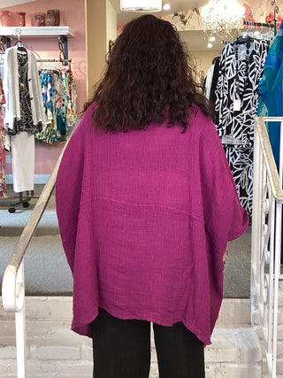 ROZA 2 POCKET TOP - MAGENTA