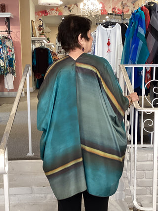 Silk Long Kimono - Eventide