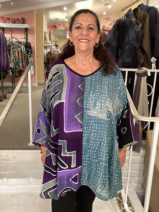 KIANA 3/4 TUNIC - PURP PRIMATI