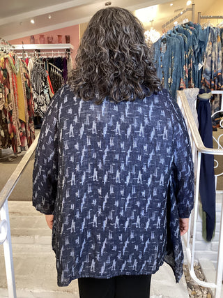 DOUBLE LAYER JACKET - NAVY