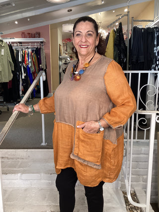 GAUZE TUNIC - ORANGE