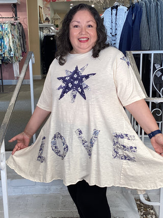 LOVE FLOWY TUNIC - ECRU