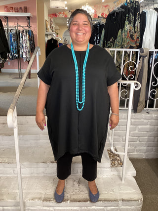 LONG TUNIC - BLACK