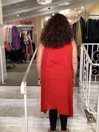 LAYERS TANK DRESS - RED
