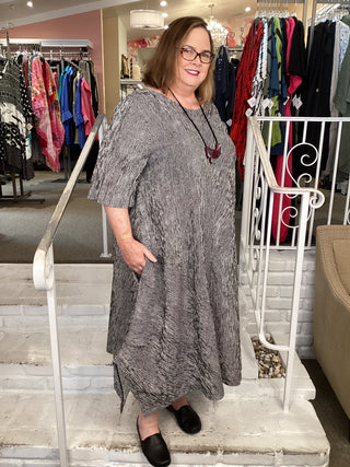 Florence Dress - Ridge Stripe Black