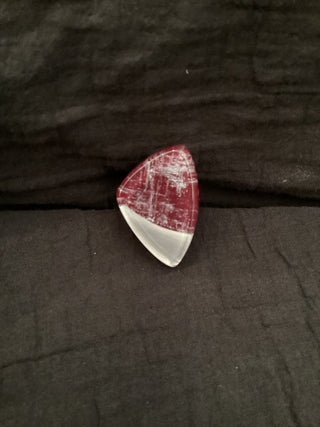 BURGUNDY/SILVER RING