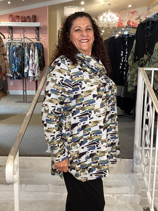 FLEECE COWL NECK TUNIC - COPPE