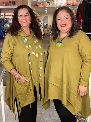 Asymmetric Pullover - Olive