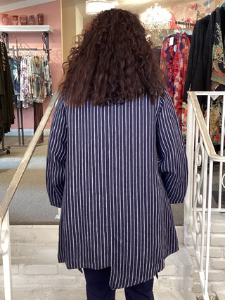BUTTON DOWN TUNIC - NAVY