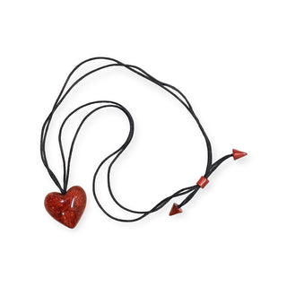HEART N807 RED MARLED