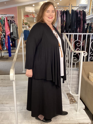 GILLIAN "A" SKIRT - BLACK