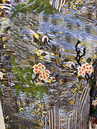 OPEN KIMONO - WATERFALL & FLOWER