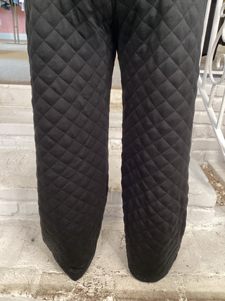 QUILTED PANT - BLACK