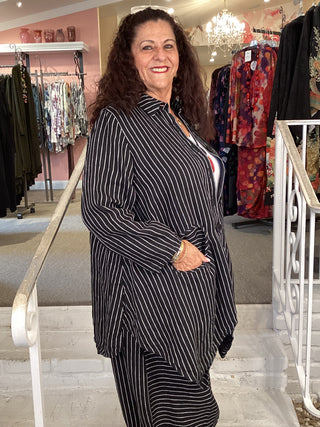BUTTON TUNIC - BLACK