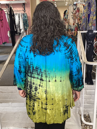 S/S KIANA TOP - DD TURQ/CHARTR
