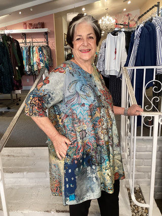 TUNIC PLEAT BACK - MANDALA
