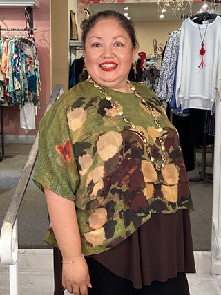 Silk Overlay Top - Heirloom
