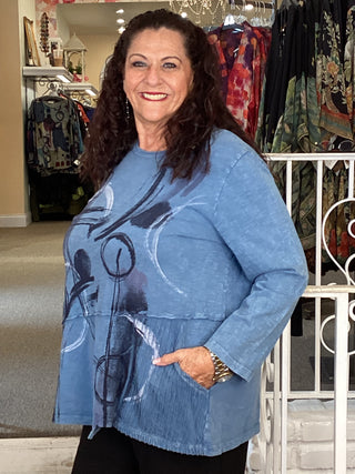 TUNIC WAVE POCKET- DREAMSCAPE