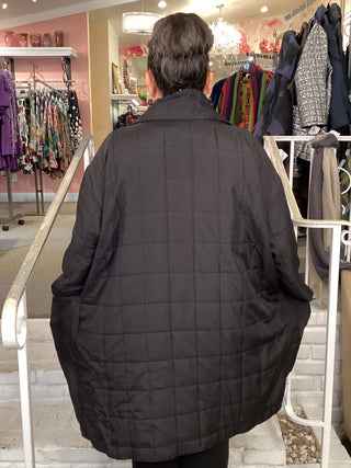 QUILTED JACKET BLACK & STRIPE