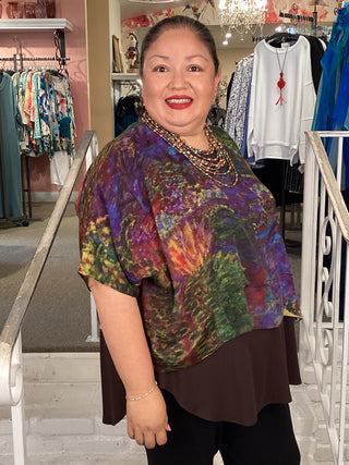 Silk Overlay Top - Carnival