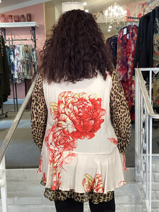 ET337F TIED FLORALL TUNIC