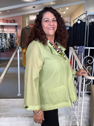 ORGANZA  A LINE JKT - PEAR