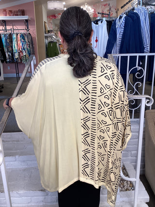 Ruana - Lemon Stripe