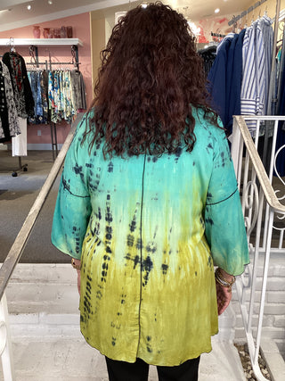 S/S KIANA TOP - DD TURQ/CHARTR